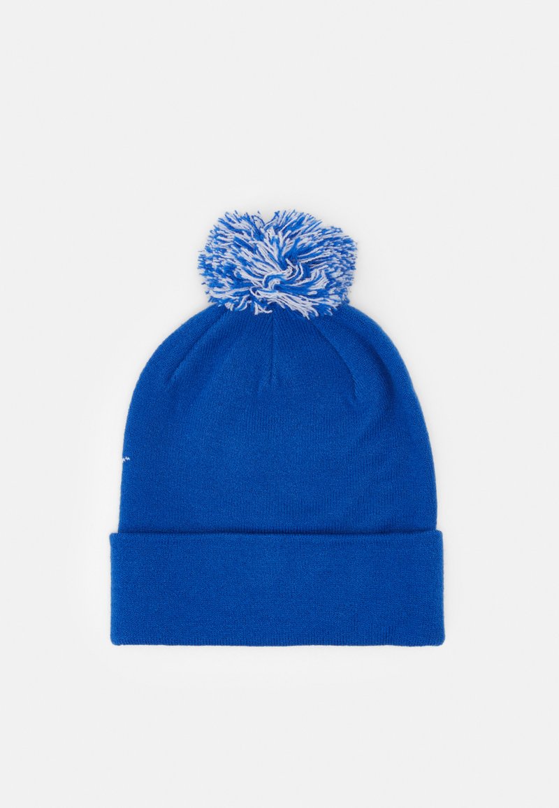 royal blue beanie with pom