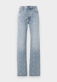 FLORAL PRINT STRAIGHT FIT - Jean droit - light blue