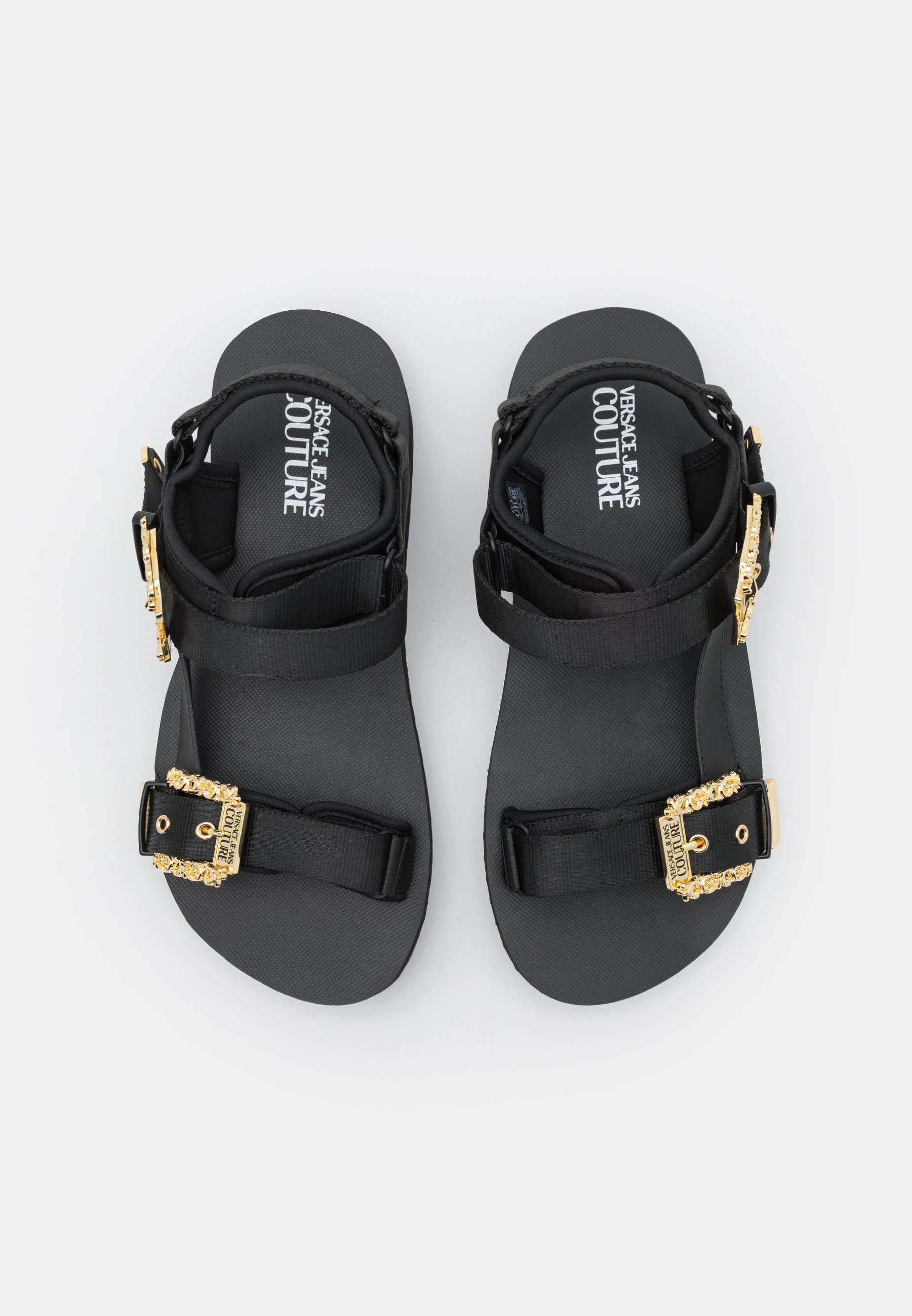 Versace Jeans Couture ARIZONA - Sandalen - black/gold/zwart - Zalando.nl