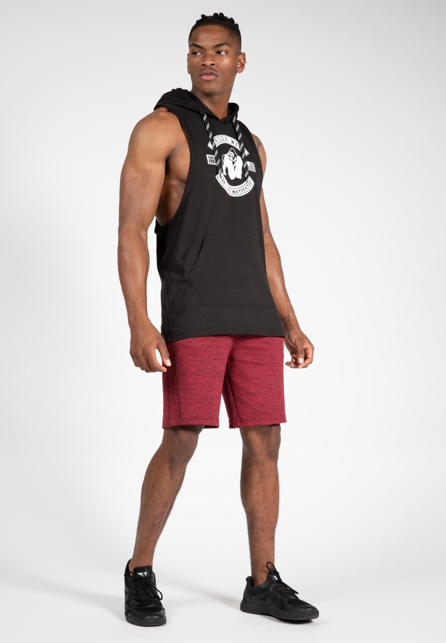 Canotta Con Cappuccio Gorilla Wear Lawrence - Dark Green, 100% Cotone - Foto 5