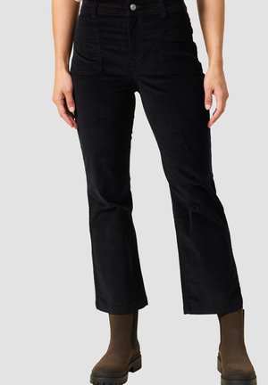 KURZ GESCHNITTENE  - Vaqueros bootcut - noir