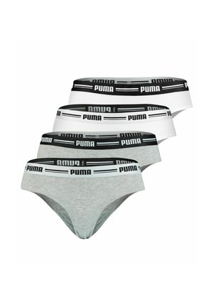 BRAZILIAN 4ER PACK ECOM SOFT  STRETCH - Briefs - weiß   grau melange