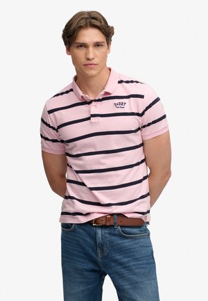 Superdry & Co, VINTAGE STRIPE - Polo - pink navy stripe