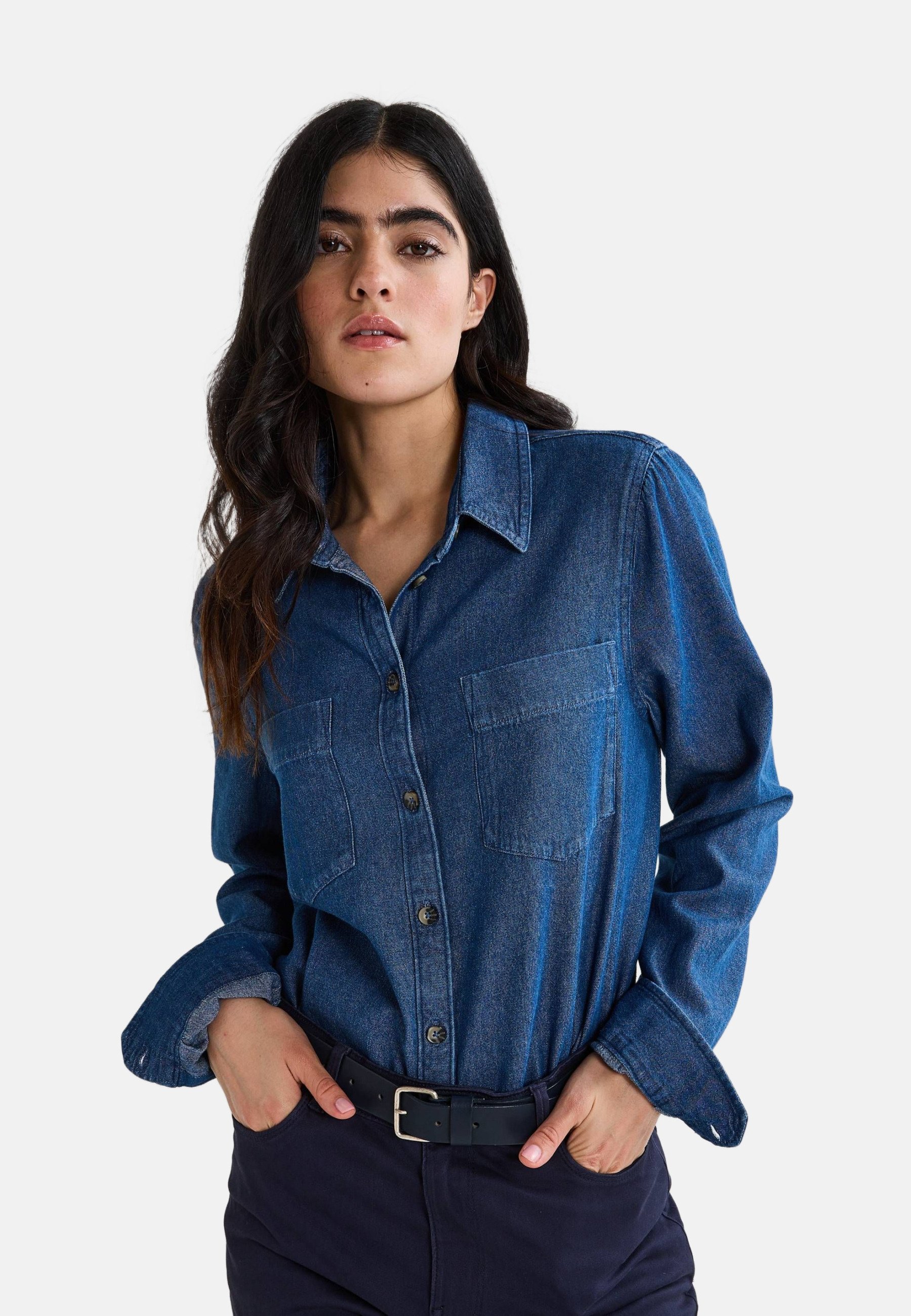 Denim Zalando Chemisier Femme Monoprix Chemisier Stone Denim/bleu