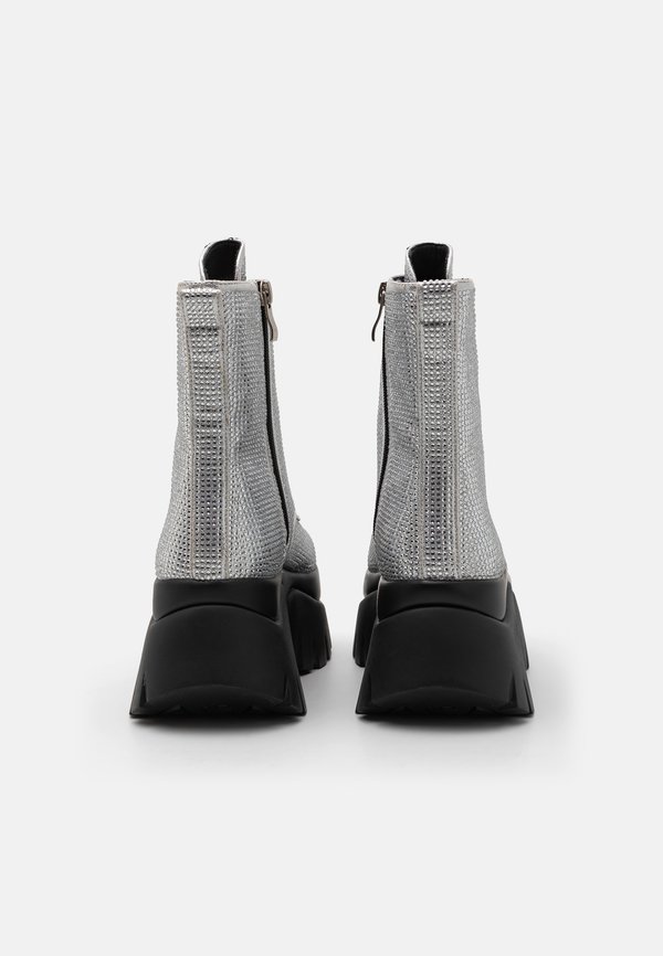 THE TWILIGHT VAMPIRE SKIN PLATFORM GLITTERING BOOTS - Lace-up ankle boots - silver2