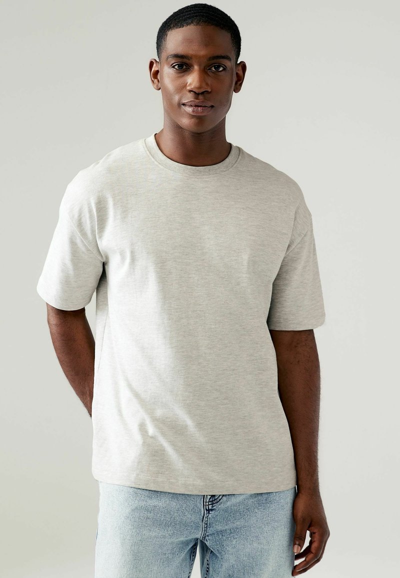 Next HEAVYWEIGHT - T-shirt - bas - grey marl