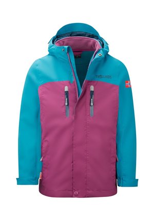 TROLLKIDS, GIRLS BRYGGEN 3IN1 JACKET UNISEX - Outdoorjacke - bright berry/dark turquoise/madeira blue