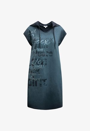 Soccx, SOCCX BASIC HOODIE-KLEID MIT WORDING PRINT - T-Shirt Dress - blue navy