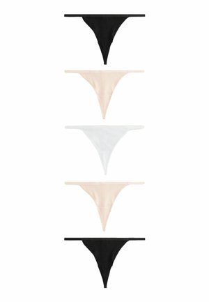 G-STRING FIT - KNICKERS 5 PACK - Tango nohavičky - black white nude