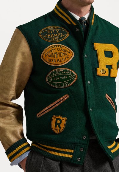 Polo Ralph Lauren VARSITY BOMBER - Chaquetas bomber - moss agate