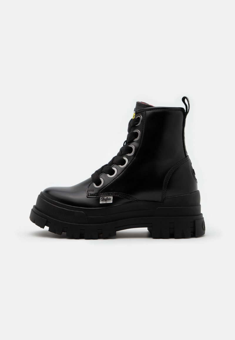 Buffalo VEGAN LACE UP HI - Plateaustøvletter - black/sort - Zalando.dk