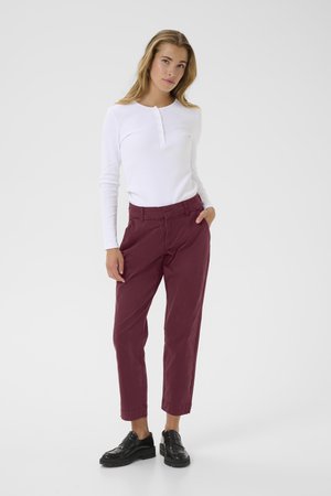 Kaffe KAMETTE PANTS - Stoffhose - windsor wine