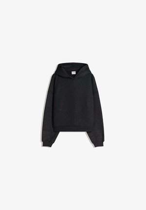 GLITTER HOOD - Sweatshirt - black