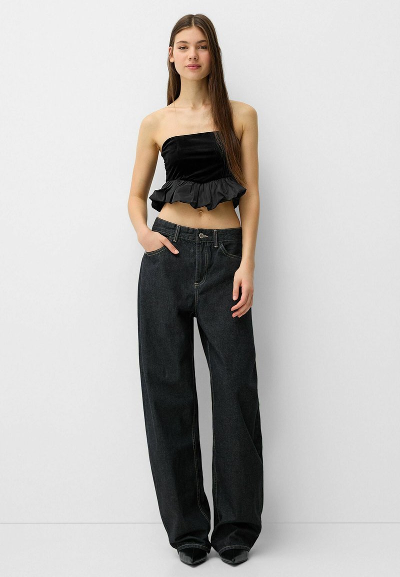 Bershka Top zwart Bershka Top zwart