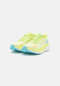 HOKA CLIFTON 9 - Sneakers basse - lettuce/solar flare