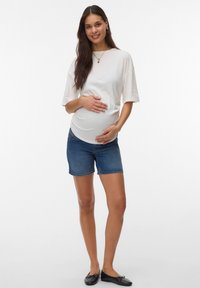 MAMALICIOUS MLAMY SKINNY  - Džínové kraťasy - medium blue denim