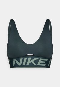 INDY PLUNGE BRA BOLD - Športni modrček s srednjo podporo - seaweed/clay green/white