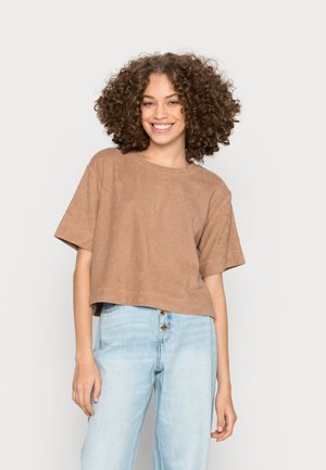 ONLTARA CROPPED TOP - T-shirt - bas - tigers eye