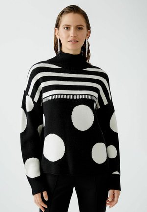 Jacquard - Jumper - black offwhite