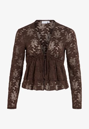 VILA, VIBONITA V NECK - Blouse - coffee bean