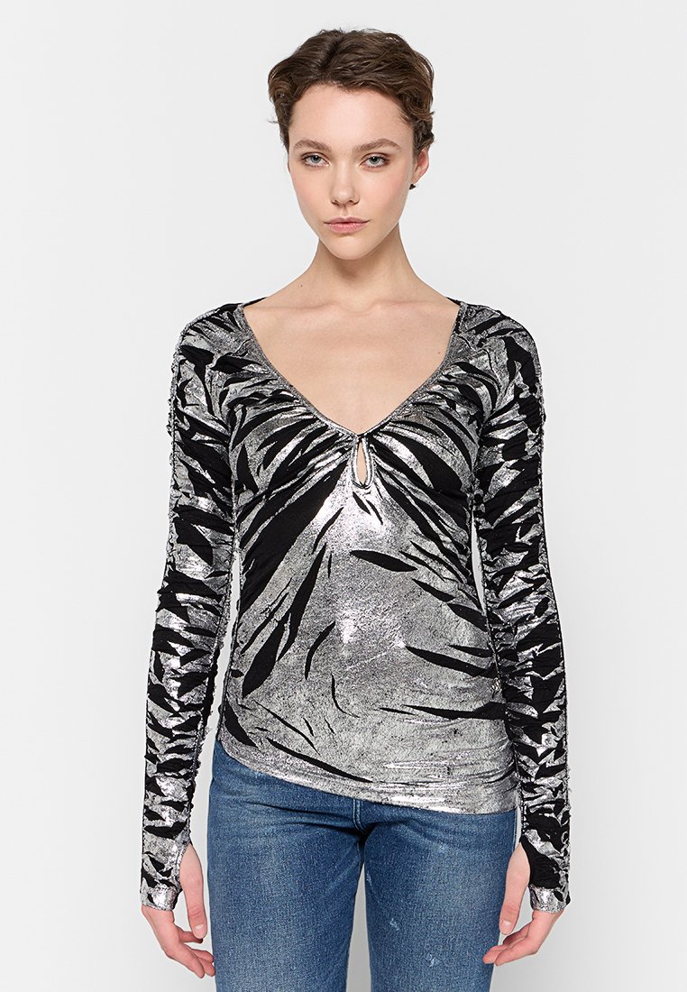 Diesel Longsleeve zilverkleurig Diesel Longsleeve zilverkleurig