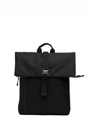 ROLL TOP UNISEX BACKPACK LOGO PRINT EDITION - Zaino - BLACK