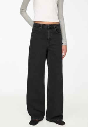 MID-RISE - Straight leg jeans - black