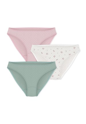 3 PACK OF OPENWORK - Slip - green pink white