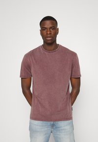 Zign 2 PACK - T-shirt básica - black/bordeaux