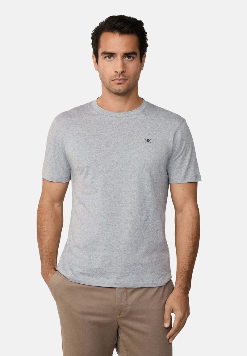 Hackett London Jednoduché tričko - light grey marl