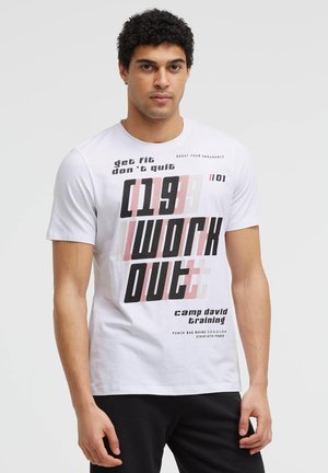 Camp David, CAMP DAVID T-SHIRT RUNDHALS MIT FRONTPRINT - Print T-shirt - opticwhite