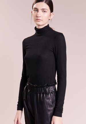 ANGELA ROLL NECK - Long sleeved top - black