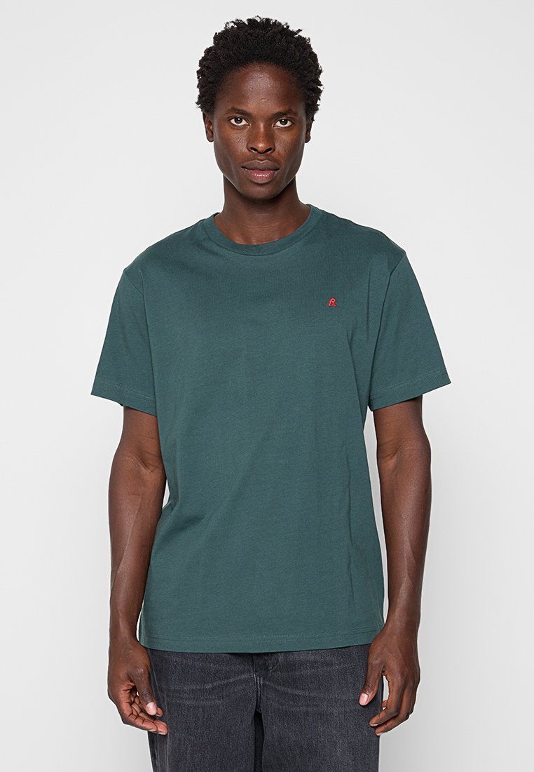 Replay T-shirt basic donkergroen