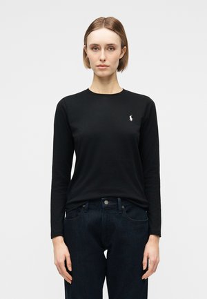 Top s dlhým rukávom - black