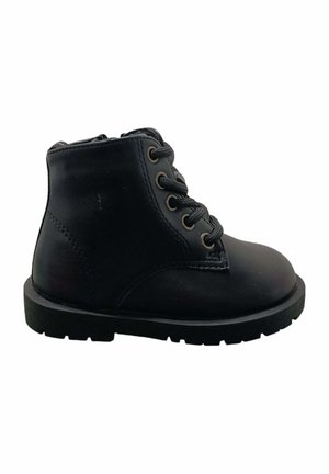 ANFIBI CON LOGO - Stivaletti stringati - nero