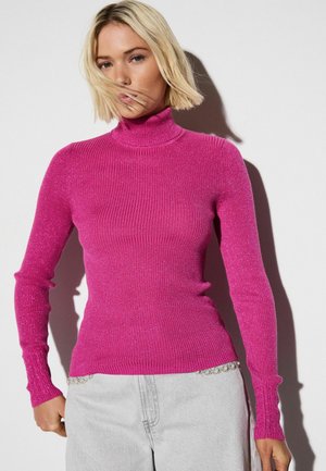 ROLL NECK  - Pulover - bright pink sparkle