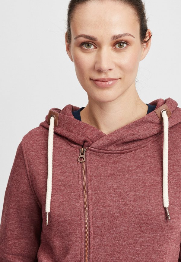 OXVicky - Zip-up sweatshirt - wine r mel2