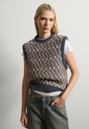MULTICOLOUR WOOL BLEND - Débardeur - beige grey