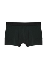 Calzoncillos boxer negros hechos de una tela suave y elástica. Cuentan con una cinturilla ancha elástica y un bolsillo delantero para mayor comodidad.