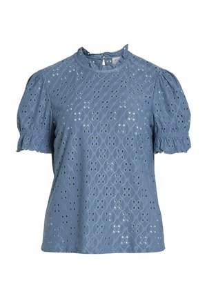 VILA KAWA  FLOUNCE NOOS - Blůza - coronet blue