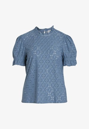 VILA KAWA FLOUNCE NOOS - Blůza - coronet blue