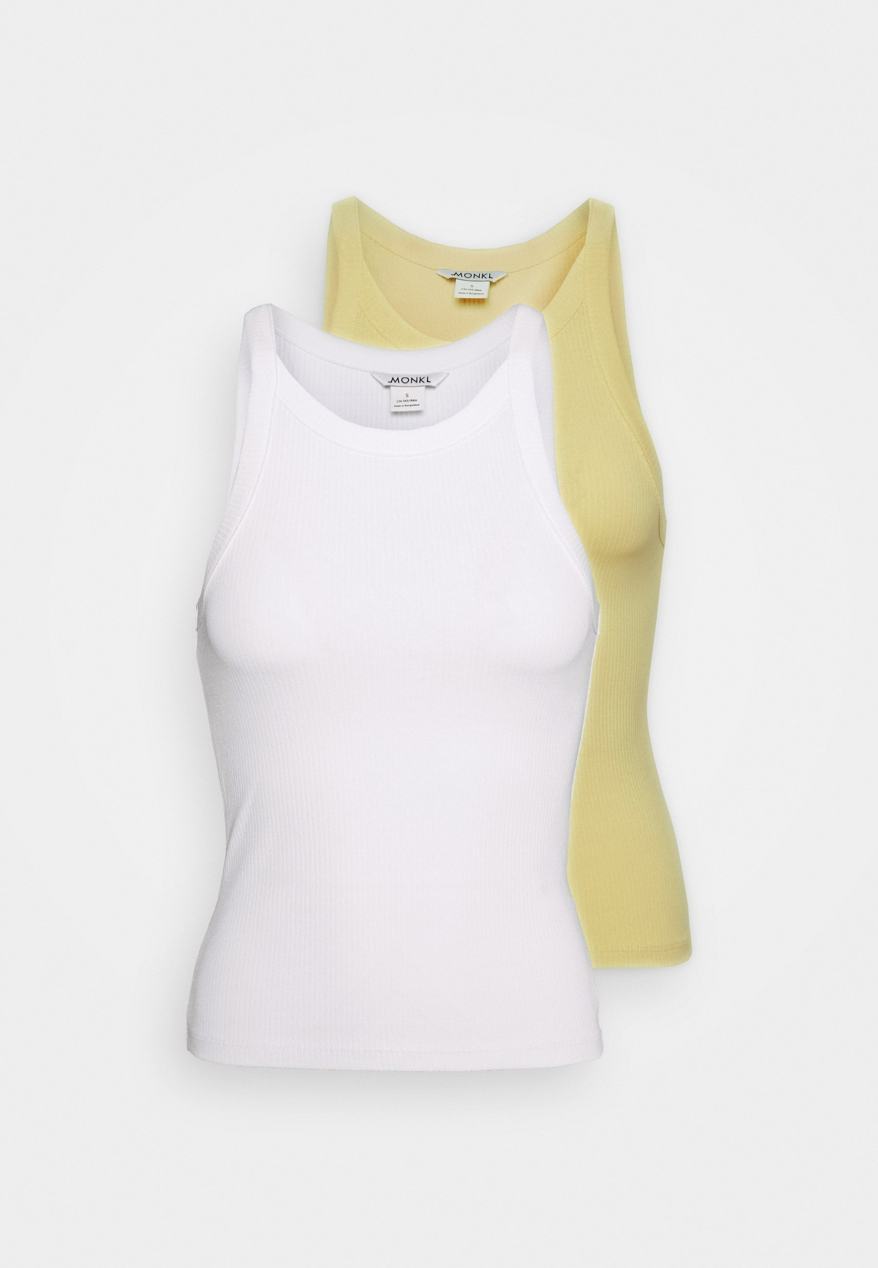 Monki EDDA SINGLET 2 PACK Topper beigeblack Zalando.no Monki 2 PACK BRIZY SINGLET UNIQUE - Topper - white/black