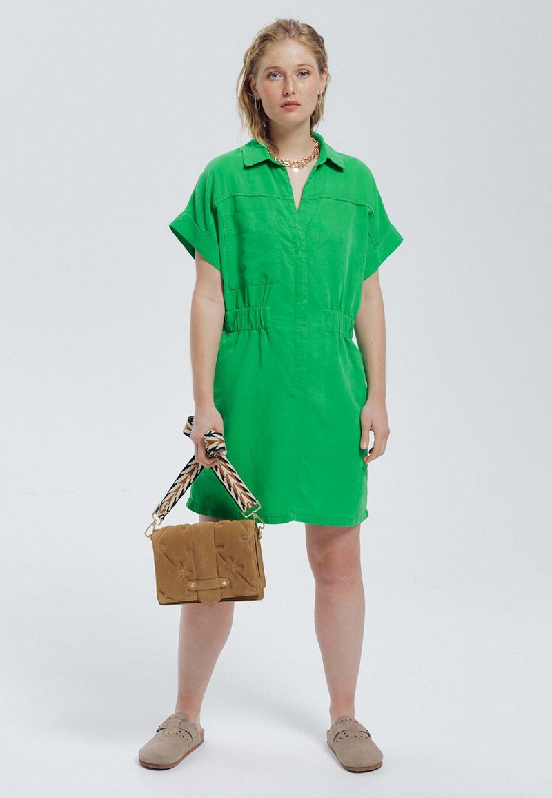 Promod COURTE Robe chemise vert ZALANDO.FR