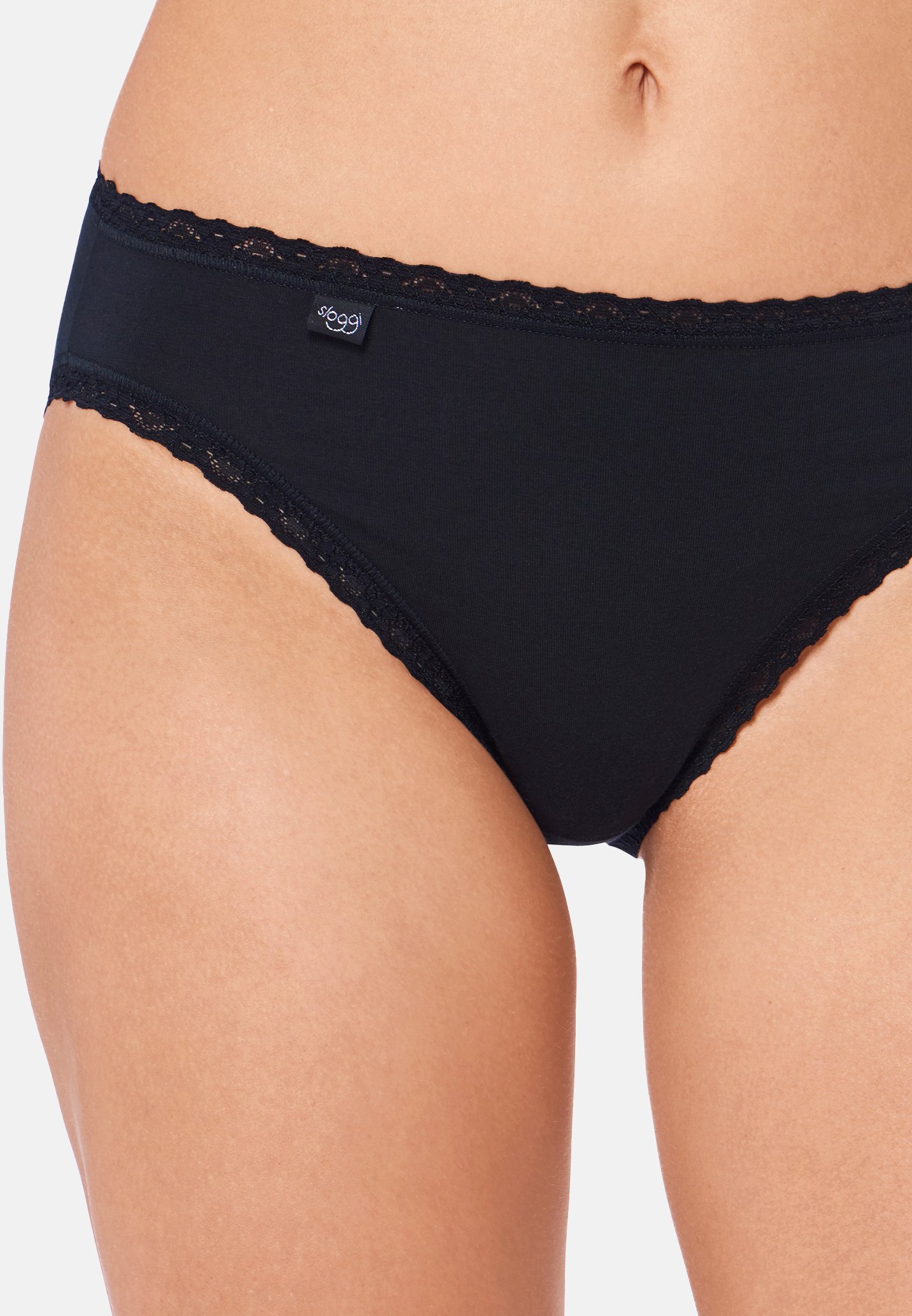 Sloggi Tai Slip 6er Pack 24/7 Cotton Lace Shorty schwarz/noir