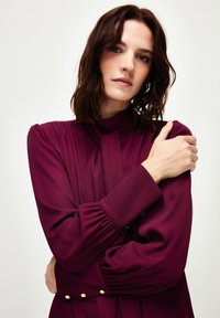 adL TIE DETAILED LONG SLEEVE - Camicetta - damson