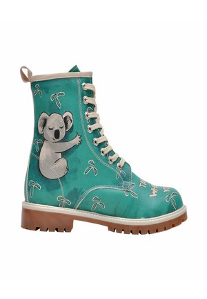 LONG SQUIRREL - Platform ankle boots - grün-beige