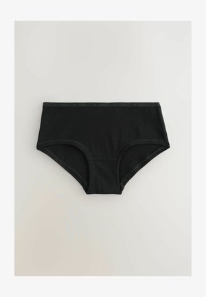 Zwarte katoenen hipsteronderbroek met een brede elastische tailleband met een subtiele logo, een gladde textuur en een klassiek snit.