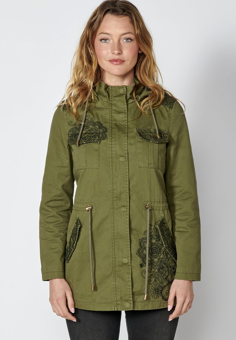 Koroshi - SHORT - Parka - kaki khaki, Ampliar