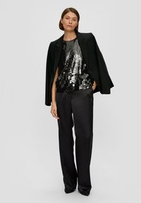 s.Oliver BLACK LABEL PAILLETTES - Blouse - dunkelgrau