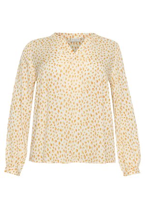 JALU  - Blusa - white orange graphic dots